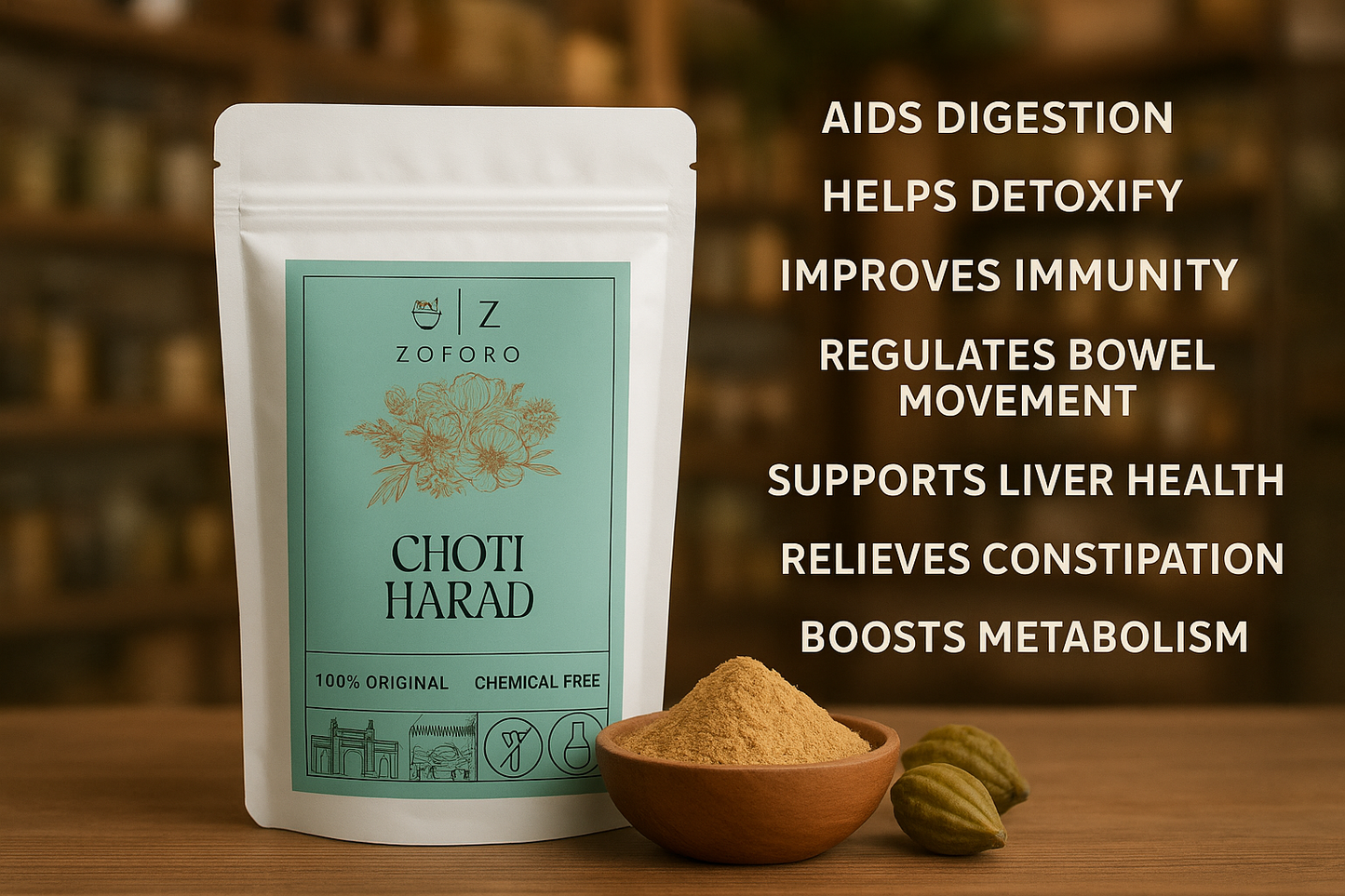 Choti Harad Powder -- Pure and Natural